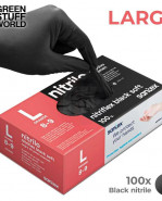 Čierne nitrilové rukavice - veľké